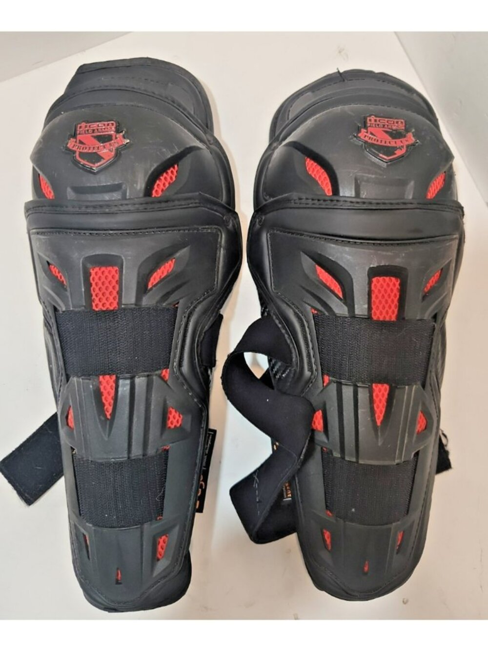 Icon Field Armor Stryker Knee Guards Black Knee & Shin Protection Adjustable Fit